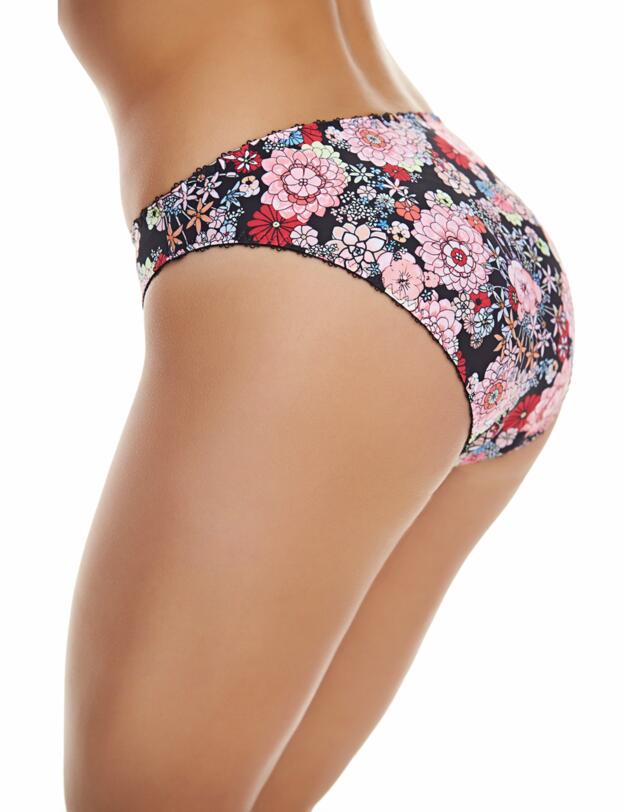 1455 Freya Retro Bloom Brief Black - 1455 Brief