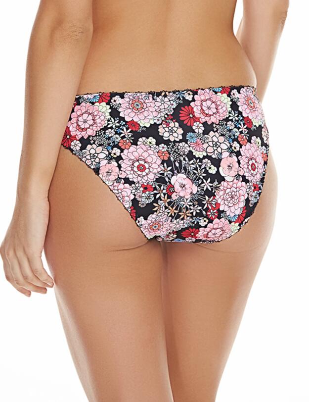 1455 Freya Retro Bloom Brief Black - 1455 Brief