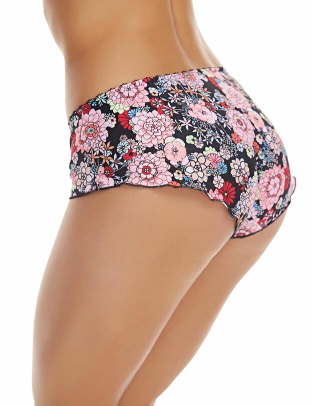1456 Freya Retro Bloom Short Black - 1456 Short