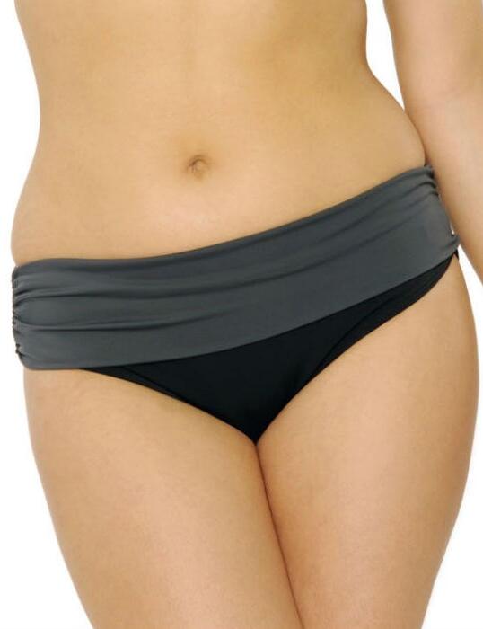 CS8025 Curvy Kate Moonlight Fold Bikini Brief - CS8025 Black/Charcoal