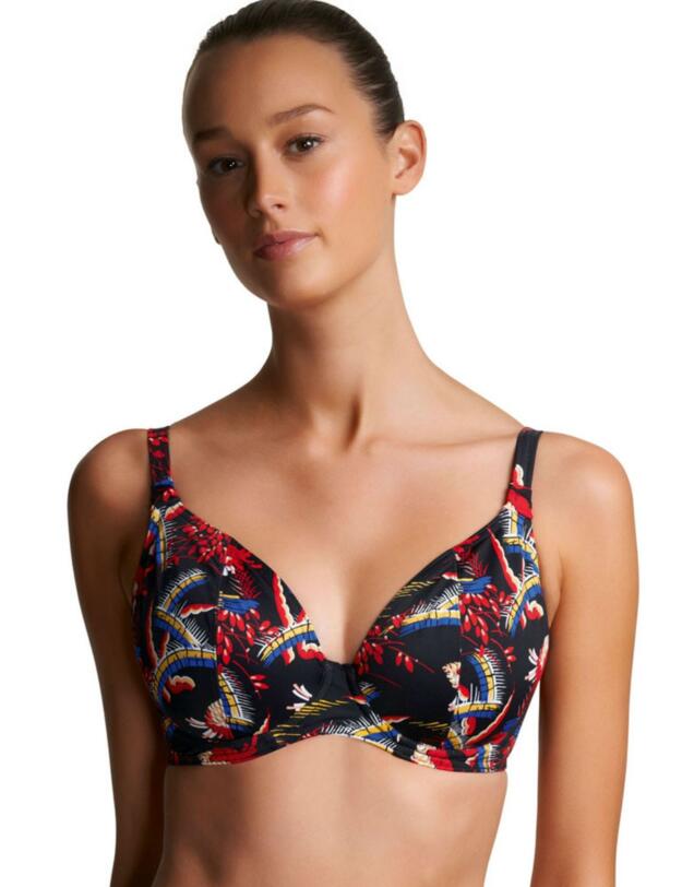 3458 Freya Phoenix Plunge Bikini Top  - 3458 Black Print