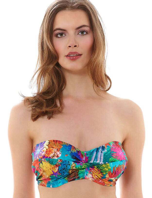 3929 Freya Under The Sea Twist Bandeau Bikini Top Reef - 3929 Twist Bandeau