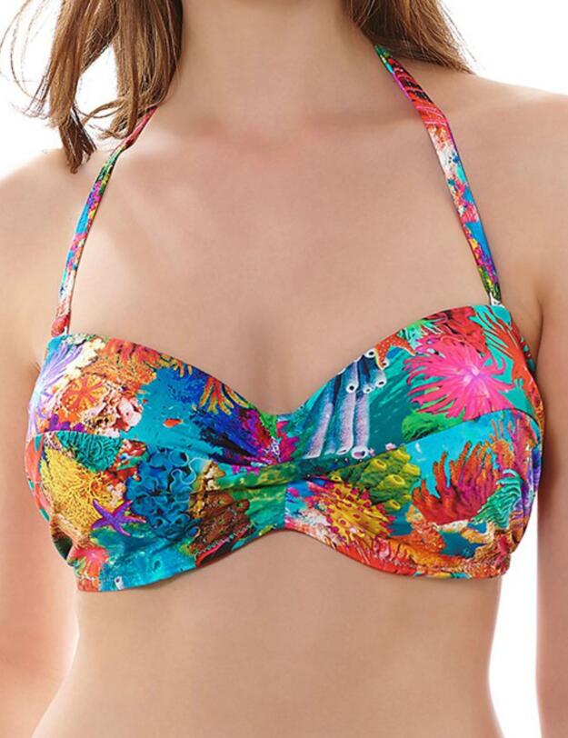 3929 Freya Under The Sea Twist Bandeau Bikini Top Reef - 3929 Twist Bandeau