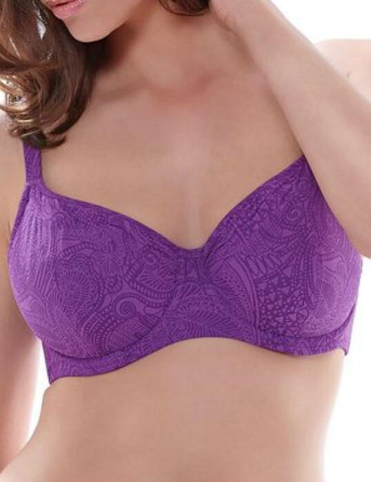 6008 Fantasie Lombok Padded Balcony Bikini Top - 6008 Purple Haze