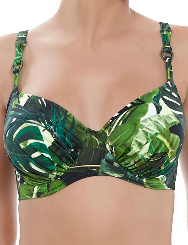 6124 Fantasie Kuranda Gathered Full Cup Bikini Top Deep Jungle - 6124 Full Cup Bikini Top