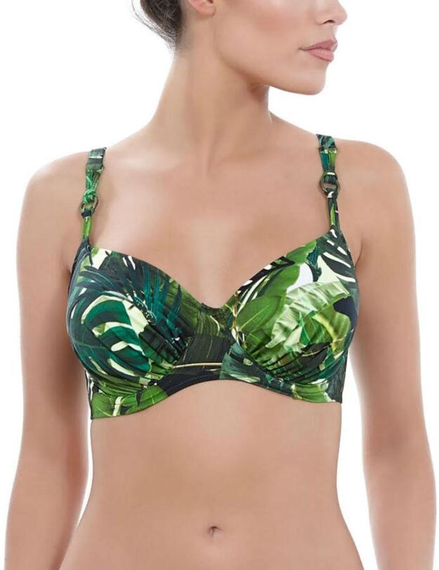 6124 Fantasie Kuranda Gathered Full Cup Bikini Top Deep Jungle - 6124 Full Cup Bikini Top
