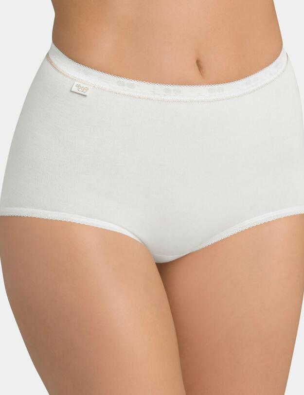 10161759 Sloggi Basic+ Maxi Brief 3 Pack Gold Pack - 10161759 White Gold Pack