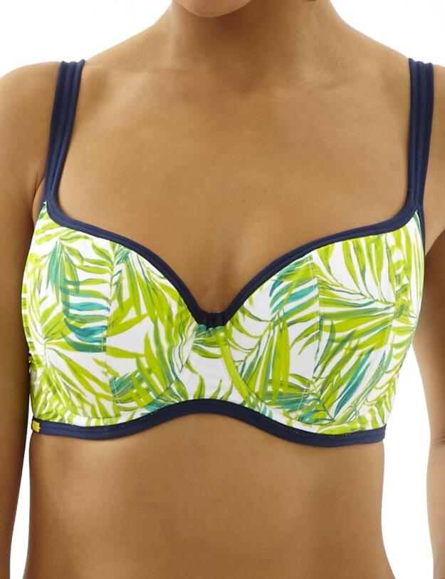 CW0224 Cleo Avril Balcony Bikini Top - CW0224 Palm Print