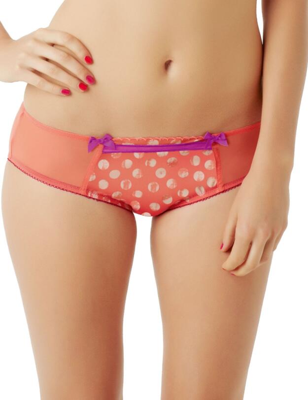 6752 Cleo by Panache Meg Brief Coral Spot - 6752 Brief