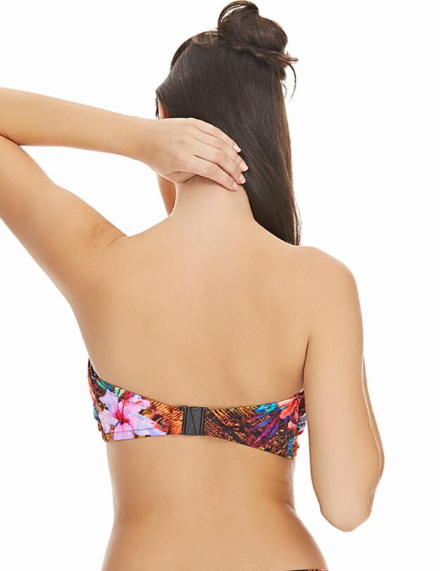 3723 Freya Safari Beach Twisted Bandeau Bikini Top - 3723 Multi
