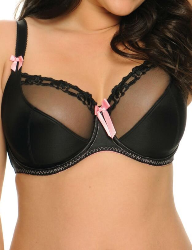 1601 Curvy Kate Lottie Balconette Bra Black/Pink - 1601 Black