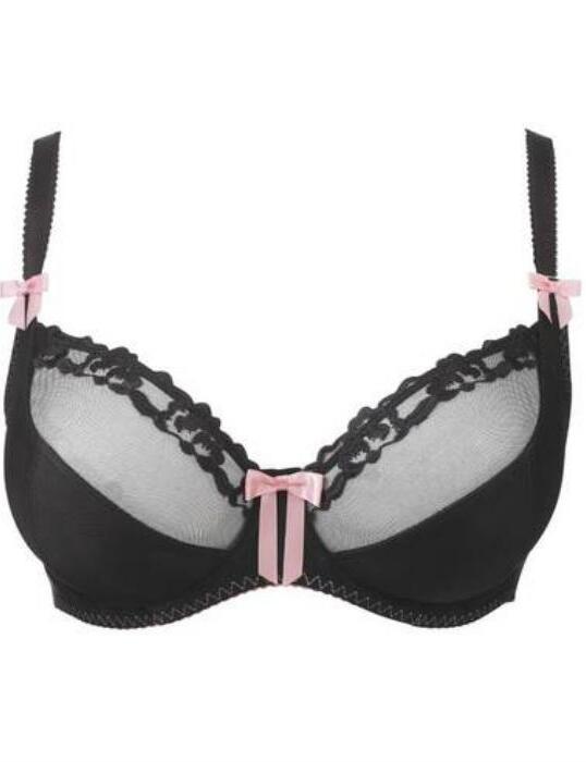 1601 Curvy Kate Lottie Balconette Bra Black/Pink - 1601 Black