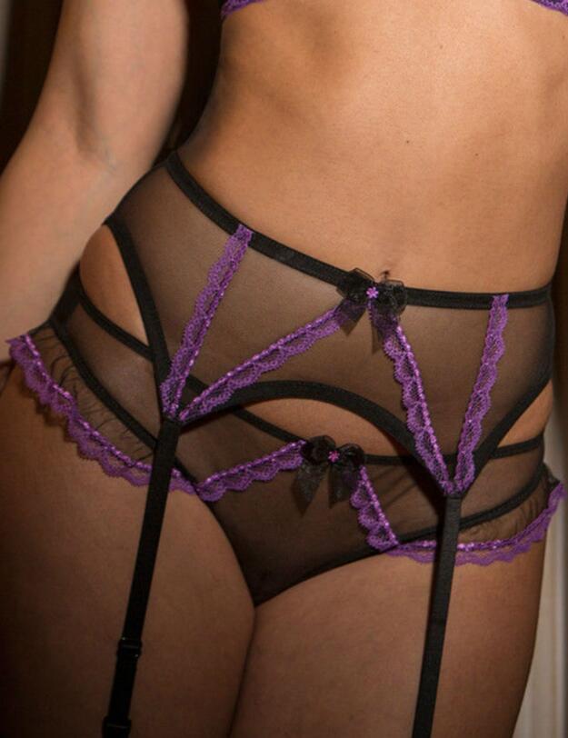 9807 Pour Moi? Starlet Suspender  - 9807 Black