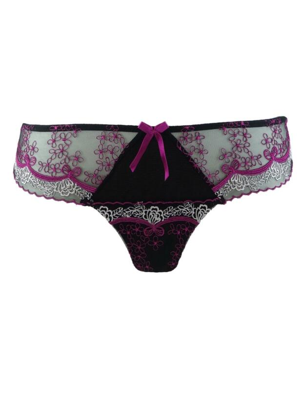 14003 Pour Moi? Soho Brief Black/Multi  - 14003 Brief