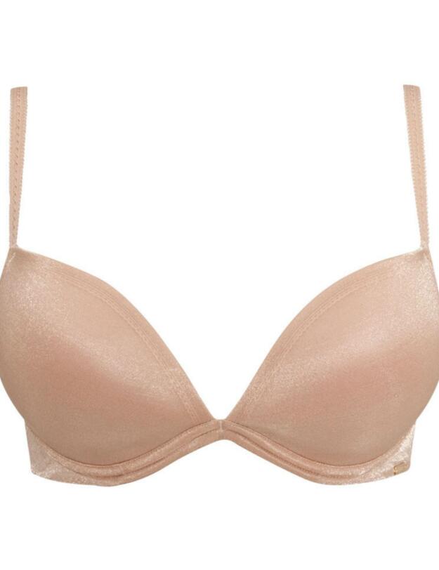 6275 Gossard Glossies Padded Plunge Bra  - 6275 Nude