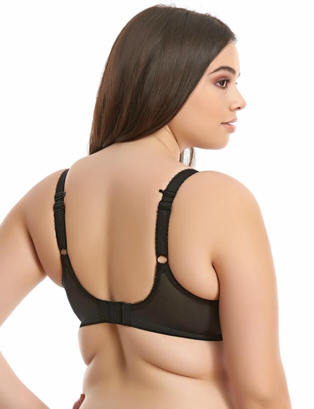 8660 Elomi Opal Half Cup Bra Black - 8660 Half Cup Bra 