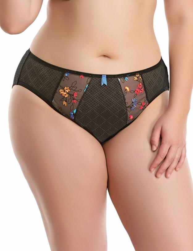 8665 Elomi Opal Brief Black - 8665 Brief