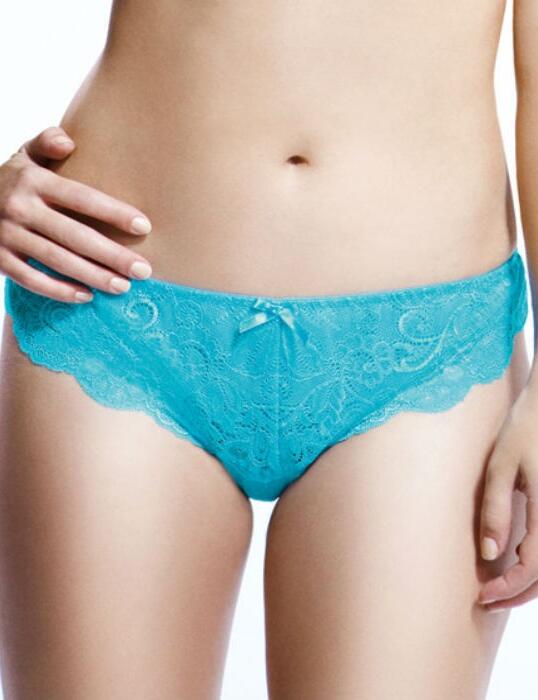 5679 Panache Andorra Lace Thong  - 5679 Caribbean Blue