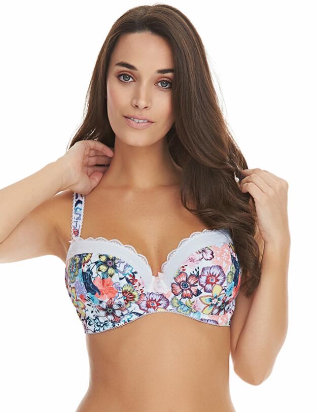 1193 Freya Gypsy Rose Padded Half Cup Bra White - 1193 Plunge Bra