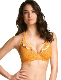 3580 Freya Sunset Boulevard Halter Bikini Top  - 3580 Yellow Polka Dot