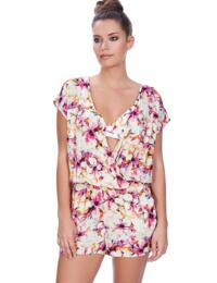 3441 Freya Coral Bay Crossover Playsuit Sunset - 3441 Sunset