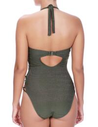 3842 Freya Glam Rock Padded Halter Swimsuit  - 3842 Olive