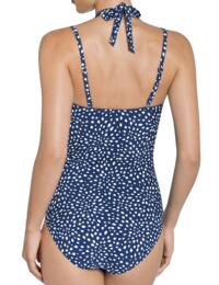 10167498 Triumph Painted Leaves OWPD Wired Padded Swimsuit - 10167498 Blue/Light Combination