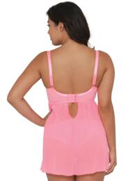 4017 Curvy Kate Can Can Longline Babydoll - 4017 Flamingo