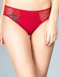 51663 Maison Lejaby Rosae Bikini Style Brief - 51663 Tango Red