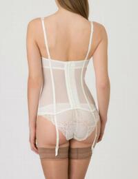 Refined Glamour Padded Strapless Basque Bustier Ivory