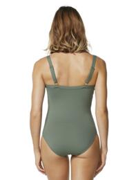 M4458CN Moontide Contours Underwired Cross Front Swimsuit - M4458CN Olive