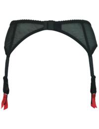 61006 Pour Moi? Instinct Suspender Belt Black/Red - 61006 Black/Red