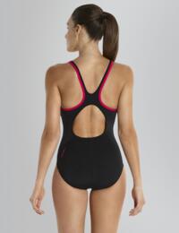 8087333597 Speedo Monogram Muscleback Swimsuit - 8087333597 Black/Red