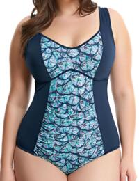 7080 Elomi Abalone Moulded Swimsuit Midnight - 7080 Swimsuit