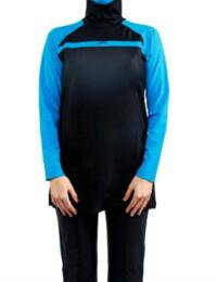 8072309239 Speedo Essential 3 Piece Burkini Swimming Costume - 8072309239 Navy/Blue