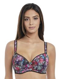 5143 Freya Forest Song Underwired Padded Half Cup Bra - 5143 Black