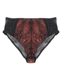 PPHW3057R Playful Promises Irena Satin And Lace High Waist Brief - PPHW3057R Rust