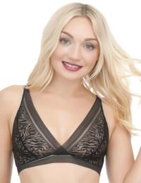 037701 Ultimo Briar Non-Wired Plunge Crop Top (A-D Cups) - 037701 Licorice