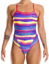 FS15L01512 Funkita Ladies Single Strap One Piece Swimsuit - FS15L01512 Crystal Wave