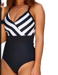 23006 Pour Moi High Line Control Swimsuit - 23006 Black/White
