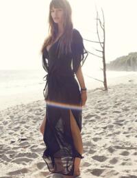 Freya Diva Plunge Neck Maxi Beach Dress Black