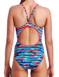 FS11L01971 Funkita Ladies Meshed Up Diamond Back One Piece Swimsuit - FS11L01971 Meshed Up