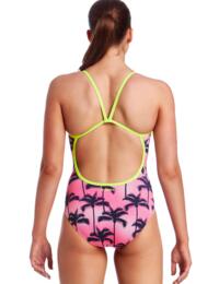 FS15L01989 Funkita Ladies Single Strap One Piece Swimsuit - FS15L01989 Pop Palm