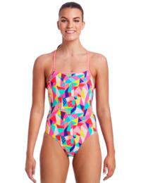 FS38L01994 Funkita Ladies Pastel Patch Strapped In One Piece Swimsuit - FS38L01994 Pastel Patch