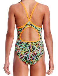 FS11G02005 Funkita Girls Strapped In Diamond Back One Piece Swimsuit - FS11G02005 Strapped In