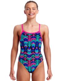 FS16G01975 Funkita Girls Feather Duster Single Strap One Piece Swimsuit - FS16G01975 Feather Duster
