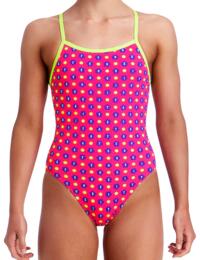 FS16G01982 Funkita Girls Daisy Dots Single Strap One Piece Swimsuit - FS16G01982 Daisy Dots