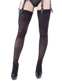PPSeamedRB Playful Promises Opaque Seamed Stockings - PPSeamedRB Red/Black