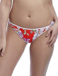 5885 Freya Swim Wild Flower Italini Tie Side Bikini Bottoms - 5885 Flame