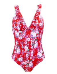 15206 Pour Moi Santa Monica Control Swimsuit - 15206 Red Floral
